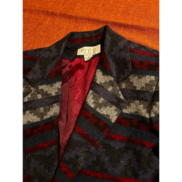Vintage Petite Sophisticated size 4 Aztec Blazer - Picture 5 of 14
